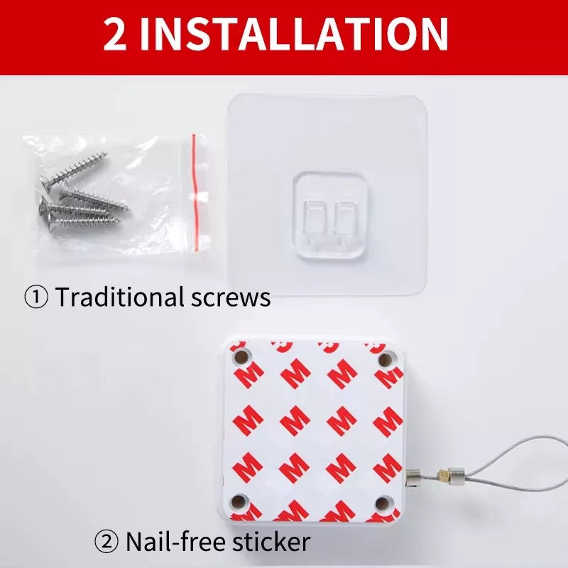 Punch-Free Automatic Door Closer for All Doors Hardware 500G-1000G Tension Automatic Sensor Door Closer Furniture Hardware