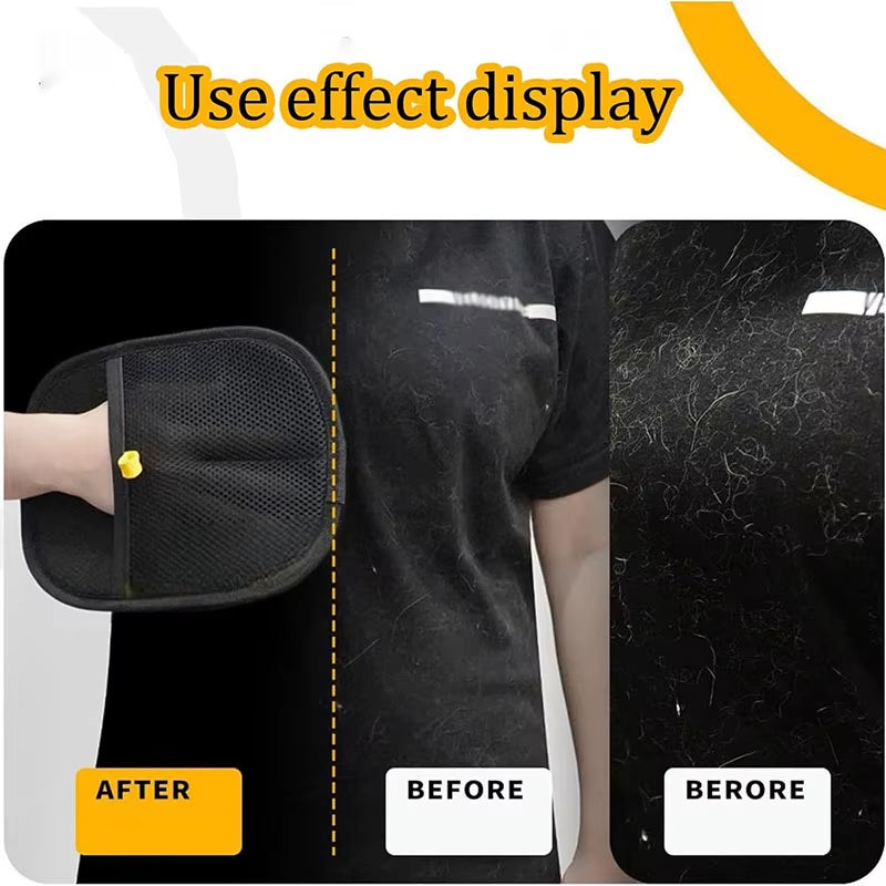 Pet Hair Removal Tools Reusable Gloves Pet Double Sided Beauty Gloves Carpet Removal Pet Fur Hair Pet Supplies Sofa Carpet Home